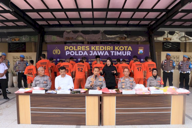 Berantas Narkoba Polres Kediri Kota Berhasil Amankan Puluhan Tersangka